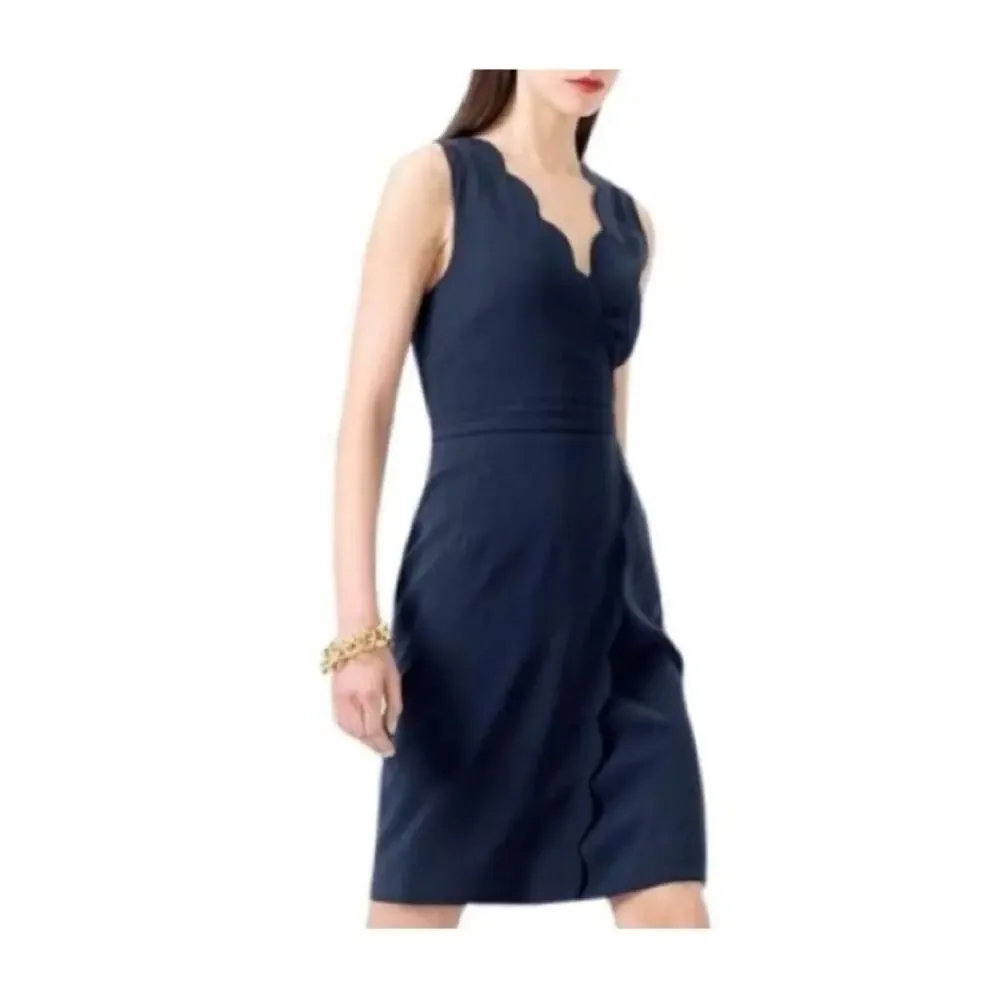 J. Crew Scallop Crepe Sheath Dress